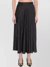 Balenciaga Asymmetrical Satin Midi Skirt In Black