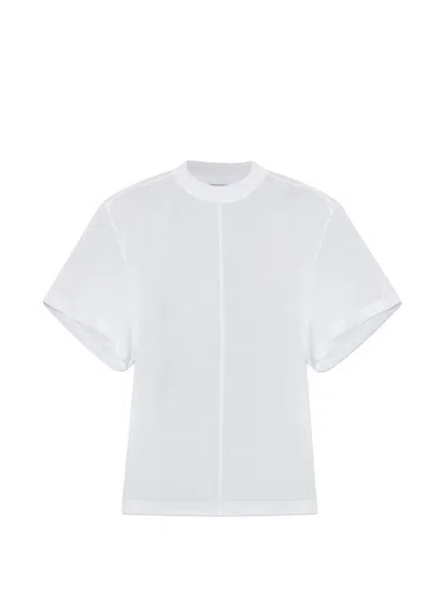 Balenciaga Asymmetric-cut Seam-detail Cotton T-shirt In White