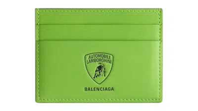 Pre-owned Balenciaga Automobil Lamborghini Card Holder In Green