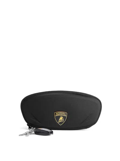 Balenciaga Automobili Lamborghini Clutch With Charms In Black