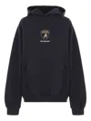 Balenciaga Black Hoodie With Fixed Hood And Logo Print On The Front In Cotton Man In Black