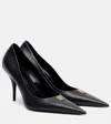 Balenciaga Black Leather Avenue Bb Editor 90 Pumps In Black