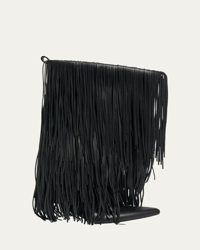 BALENCIAGA AVENUE FRINGE LEATHER BOOTIES