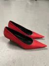 Balenciaga Leather Pumps In Red