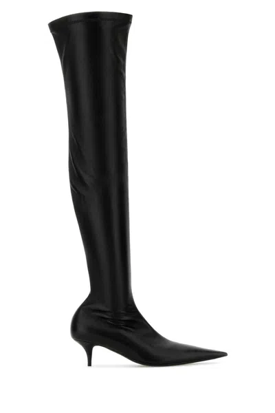 Balenciaga Avenue Over-the-knee Nappa Leather Boots In Black