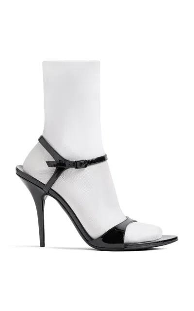 BALENCIAGA AVENUE PATENT LEATHER SOCK PUMPS