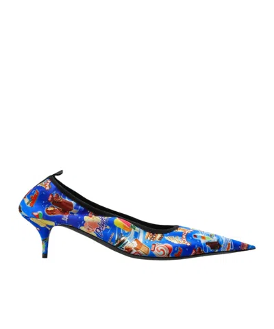 Balenciaga Avenue Pointed-toe Pumps In Blue