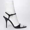 Balenciaga Avenue Sock Black Sandal In Patent Leather And Mesh In Black