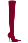 Balenciaga Avenue Boots In Red & Silver