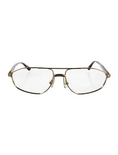 Pre-owned Balenciaga Aviator Eyeglasses In Gold