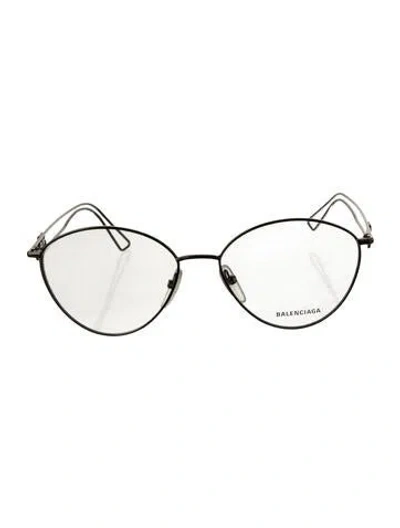 Pre-owned Balenciaga Aviator Eyeglasses In Silver