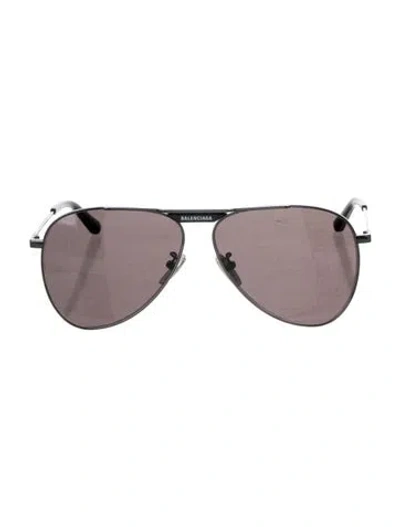 Pre-owned Balenciaga Aviator Tinted Sunglasses In Black