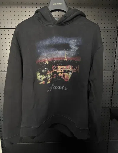 Pre-owned Balenciaga Aw17  Paris Tourist Souvenir Hoodie Grey In Black