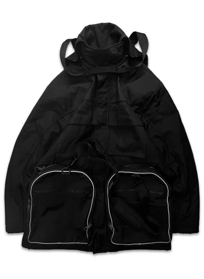 Pre-owned Balenciaga Aw21  Transformable Heavy Duffle Bag Ski Jacket In Black