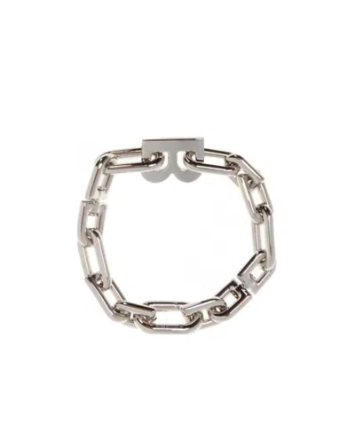 Balenciaga B Chain Bracelet In White