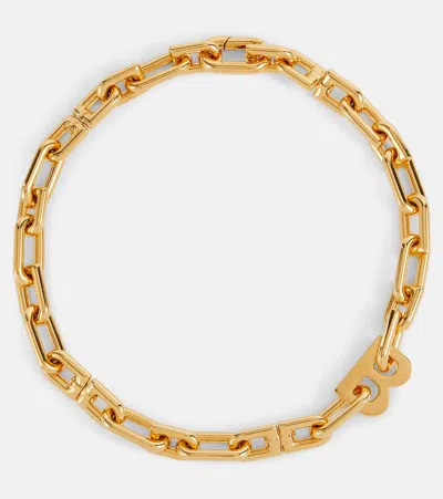 Balenciaga B Chain Chain Necklace In Gold