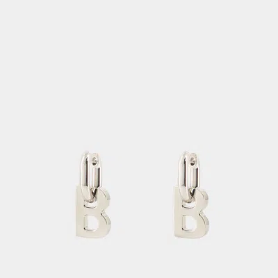 BALENCIAGA B CHAIN XS EARP EARRING - BALENCIAGA -  SLICK SILVER