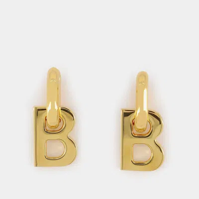 Balenciaga B Chain Xs Earp Earring In Gold