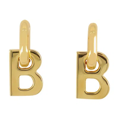 Balenciaga B Chain Xs Earp Earring In Gold