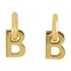 Balenciaga B Chain Xs Earp Earring In Gold