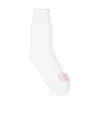 Balenciaga B-logo Mid-calf Socks In White