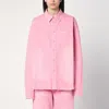 Balenciaga Denim Overshirt In Pink