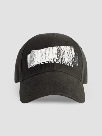 Balenciaga Back Cap In Black