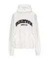 Balenciaga Back Flip-print Cotton Hoodie In White