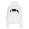 Balenciaga Back Flip-print Cotton Hoodie In White