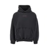 Balenciaga Hoodie With Front Pocket And Ribbed Cuffs In Black