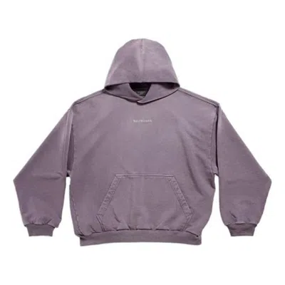 Balenciaga Back Hoodie 'purple Grey'