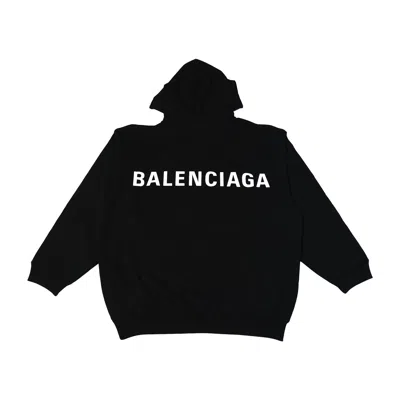 Balenciaga Back Logo Hoodie Black