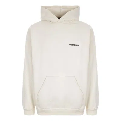 Balenciaga Back Logo Hoodie Regular Fit 'off White'