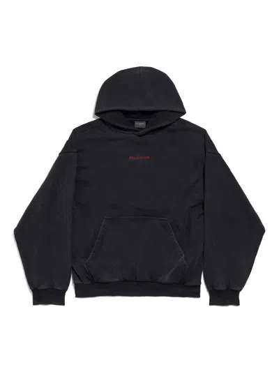 BALENCIAGA BALENCIAGA BACK MEDIUM FIT HOODIE IN FADED FLEECE