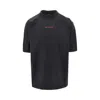 Balenciaga Black Crewneck T-shirt With Logo On The Front And On The Back In Cotton Man In Black