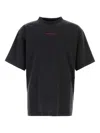 Balenciaga Black Crewneck T-shirt With Logo On The Front And On The Back In Cotton Man In Black