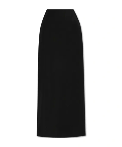 Balenciaga Back Slit Skirt In Black