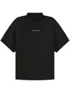 Balenciaga Women Back Strass Cropped Cotton T-shirt