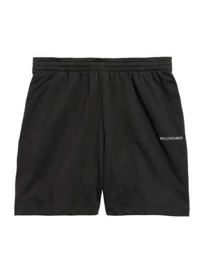 Balenciaga Back Sweat Shorts In Black