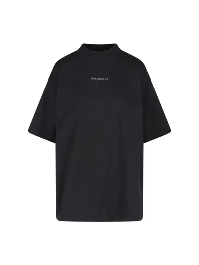Balenciaga 'back' T-shirt In Black  
