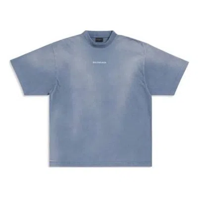 Balenciaga Back T-shirt Medium Fit 'blue White'