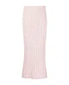 Balenciaga Back-to-front Bouclé Long Skirt In Pink