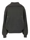 Balenciaga Women Back To Front Sweater In Wool Blend In Gray
