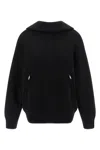 Balenciaga Reversible Sweater With High Collar And Pockets In Black
