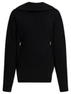 Balenciaga Back-to-front High-collar Sweater In Black