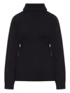 Balenciaga Cotton High-neck Zip Sweater In Blue