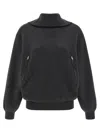 Balenciaga Charcoal Wool Sweater In Black