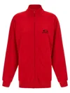 Balenciaga High Collar Ribbed Cuffs Side Pockets In Red