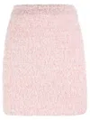 Balenciaga Pink Cotton Blend Tweed Mini Skirt In Pink