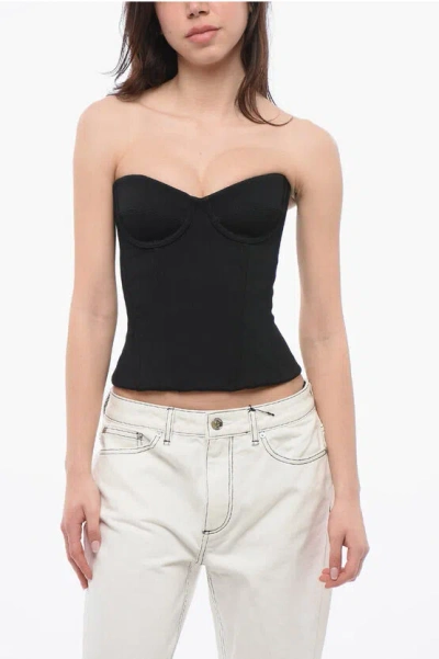 BALENCIAGA BACK ZIPPED BUSTIER TOP